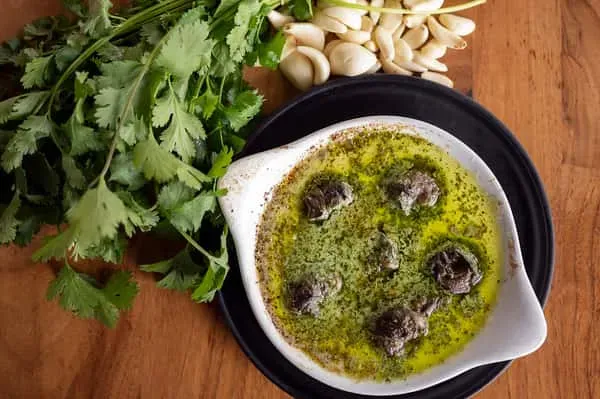 Escargots à la Bourguignonne with garlic herb butter