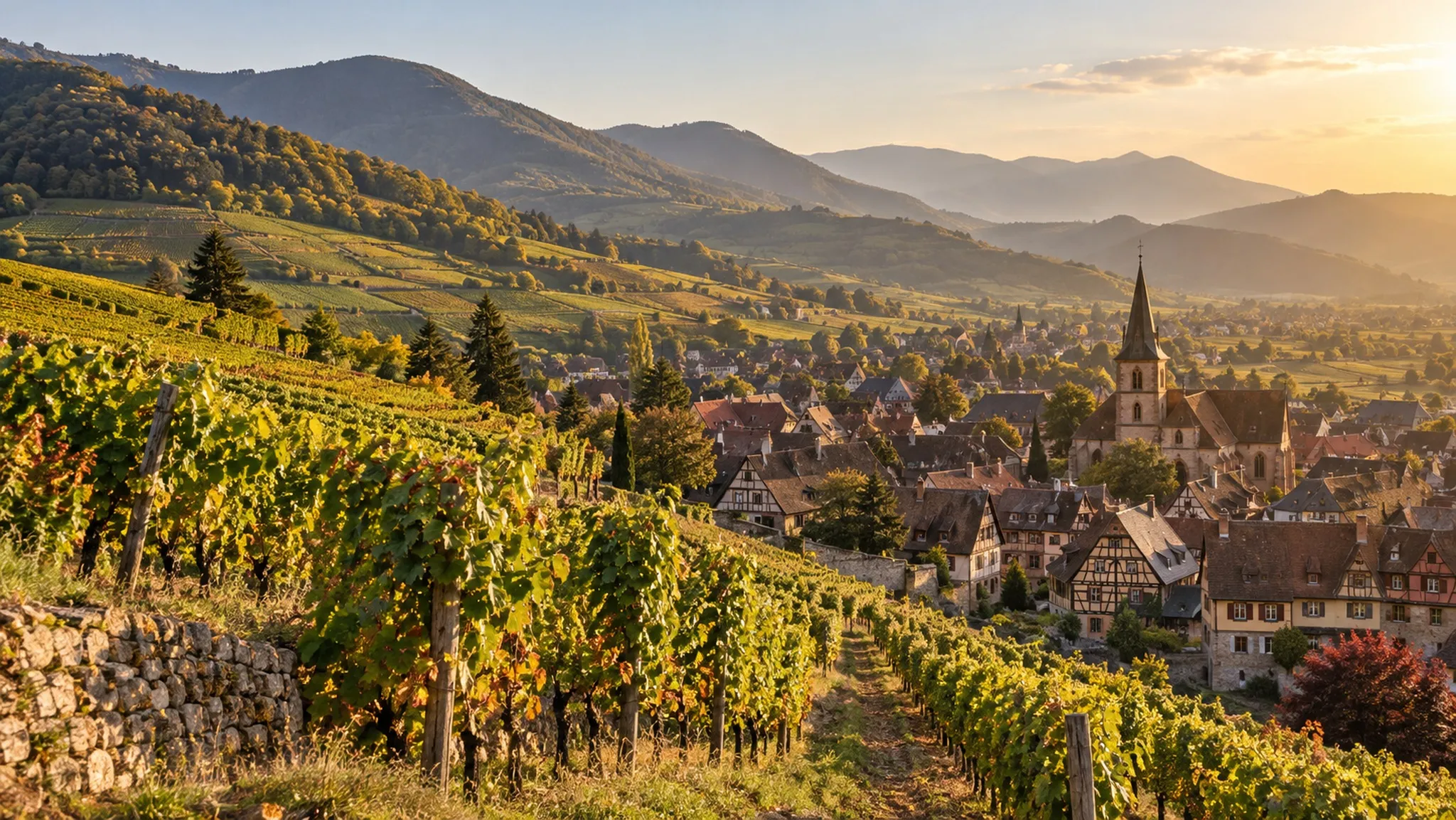 Illustrative landscape of Alsace